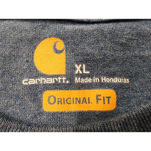 Carhartt Shirt Mens XL Blue Short Sleeve Pocket Original Fit Workwear - Picture 4 of 10